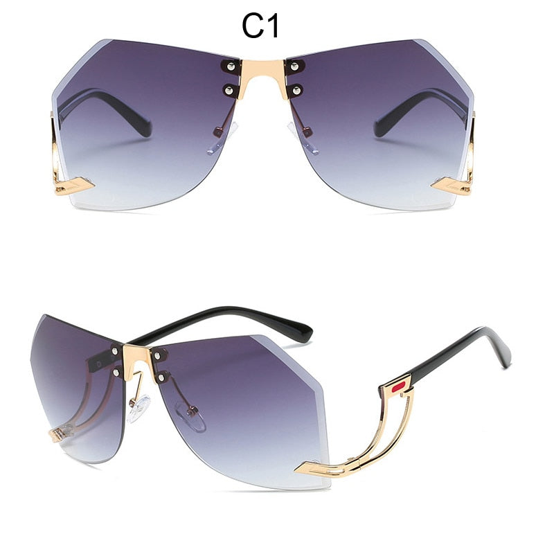 New Rimless Gradient Sunglasses