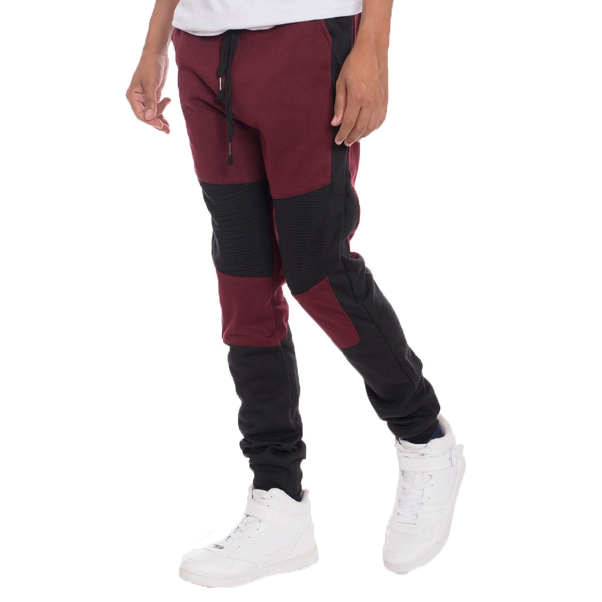 Faux Zip Moto Sweats-4