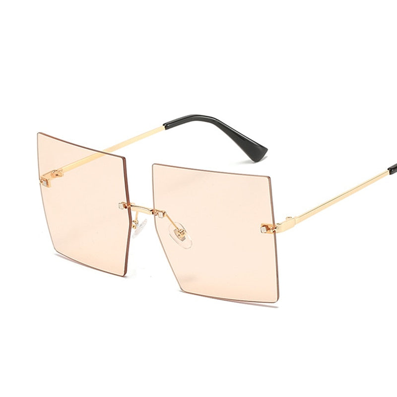 Vintage Square Rimless Sunglasses