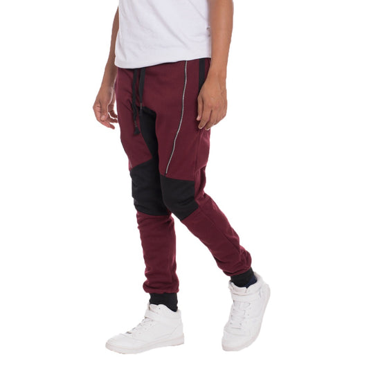 Faux Zip Moto Sweats-0