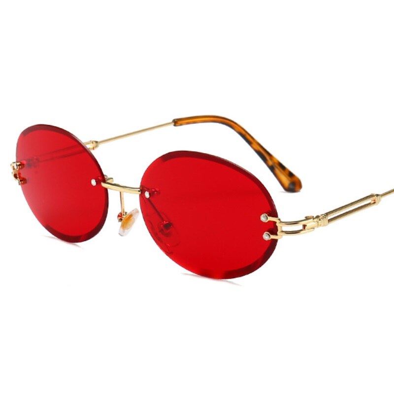 Luxury Rimless Steampunk Men Sunglasses