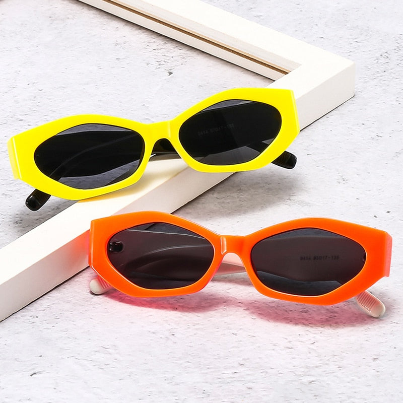 Retro Polygon Cat Eye Women Sunglasses