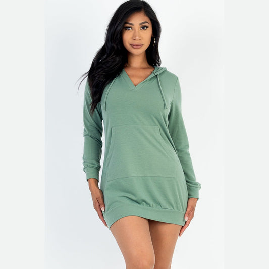 French Terry Hoodie Dress