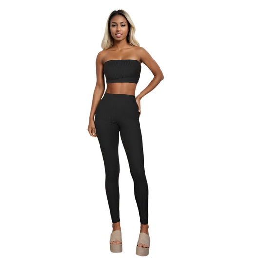 Ribbed Tube Top & Leggings Set