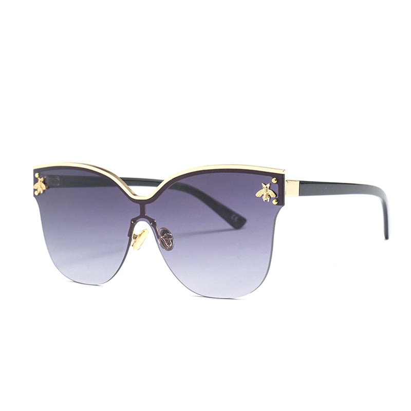 Cat Eye Oversize Rimless Sunglasses