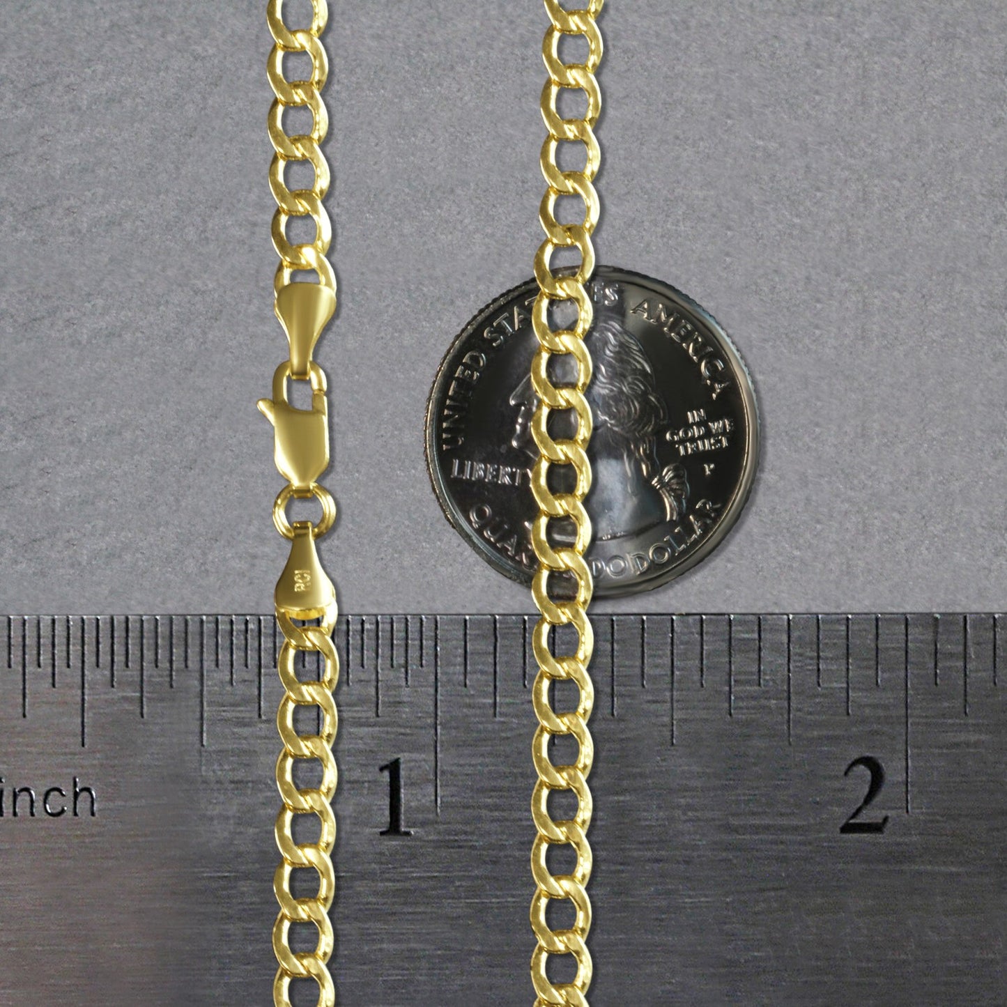 14k Yellow Gold Curb Chain (4.40 mm)
