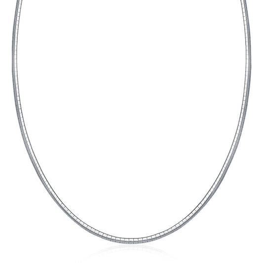 Sterling Silver Classic Omega Chain Necklace (3.0mm)