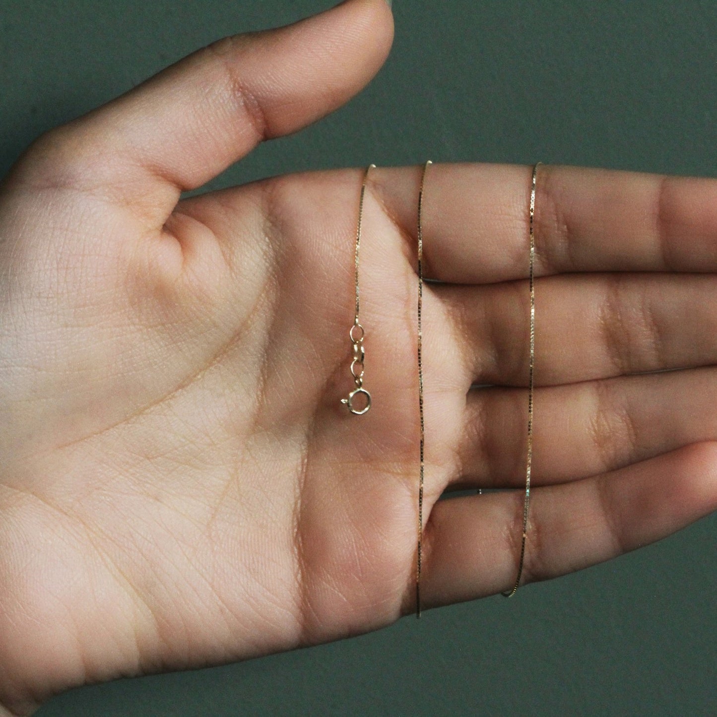 14k Yellow Gold Classic Box Chain (0.60 mm)
