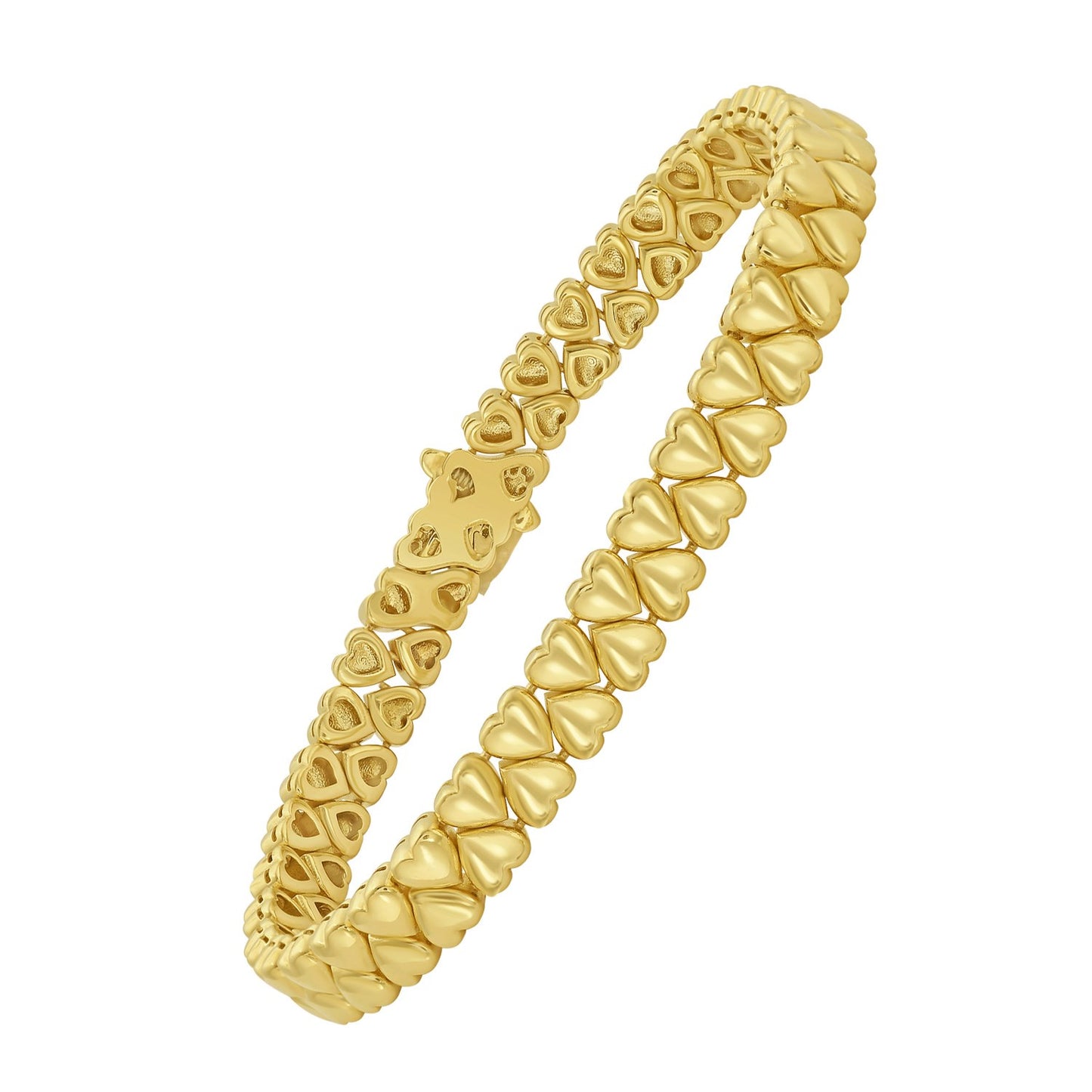 14K Yellow Gold Sweetheart Link Bracelet (7.00 mm)