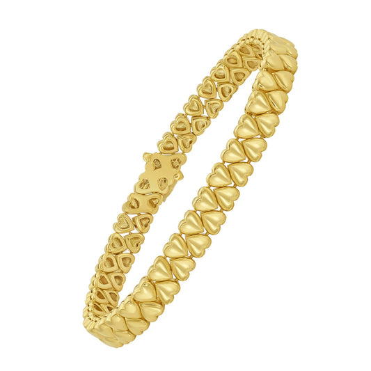 14K Yellow Gold Sweetheart Link Bracelet (7.00 mm)