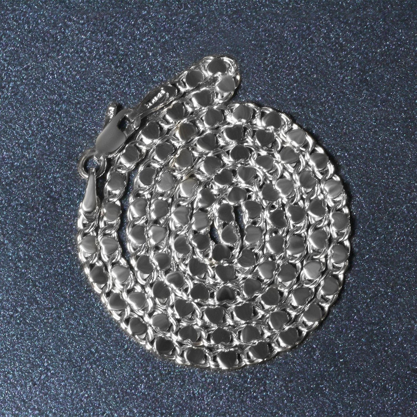 14k White Gold Heart Chain (3.00 mm)