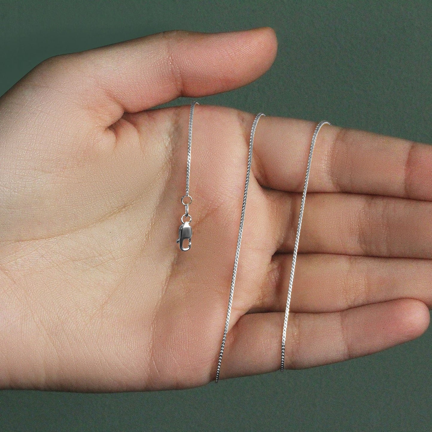 14k White Gold Franco Chain (0.90 mm)