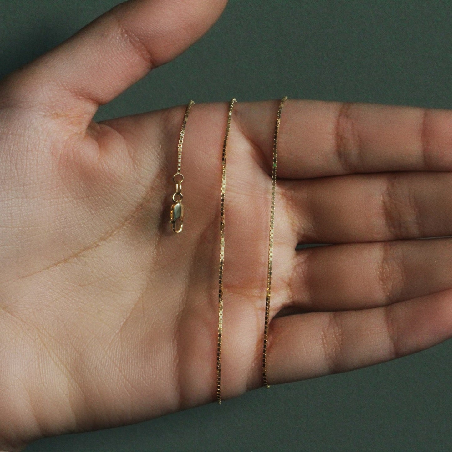 18k Yellow Gold Classic Box Chain (0.85 mm)