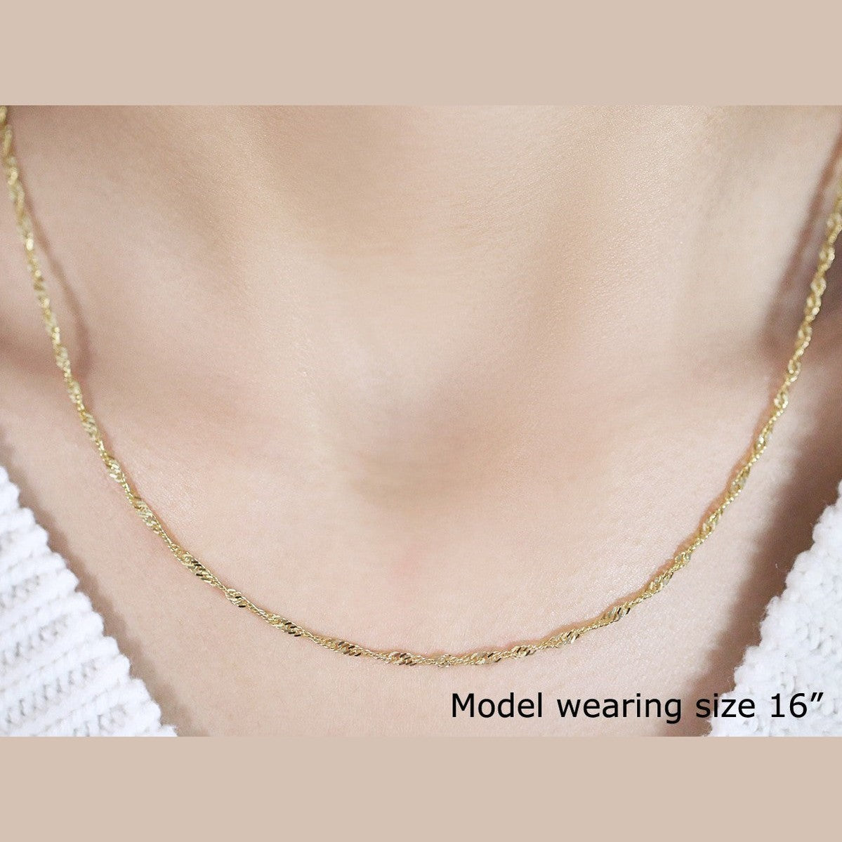 10k Yellow Gold Singapore Chain (1.80 mm)