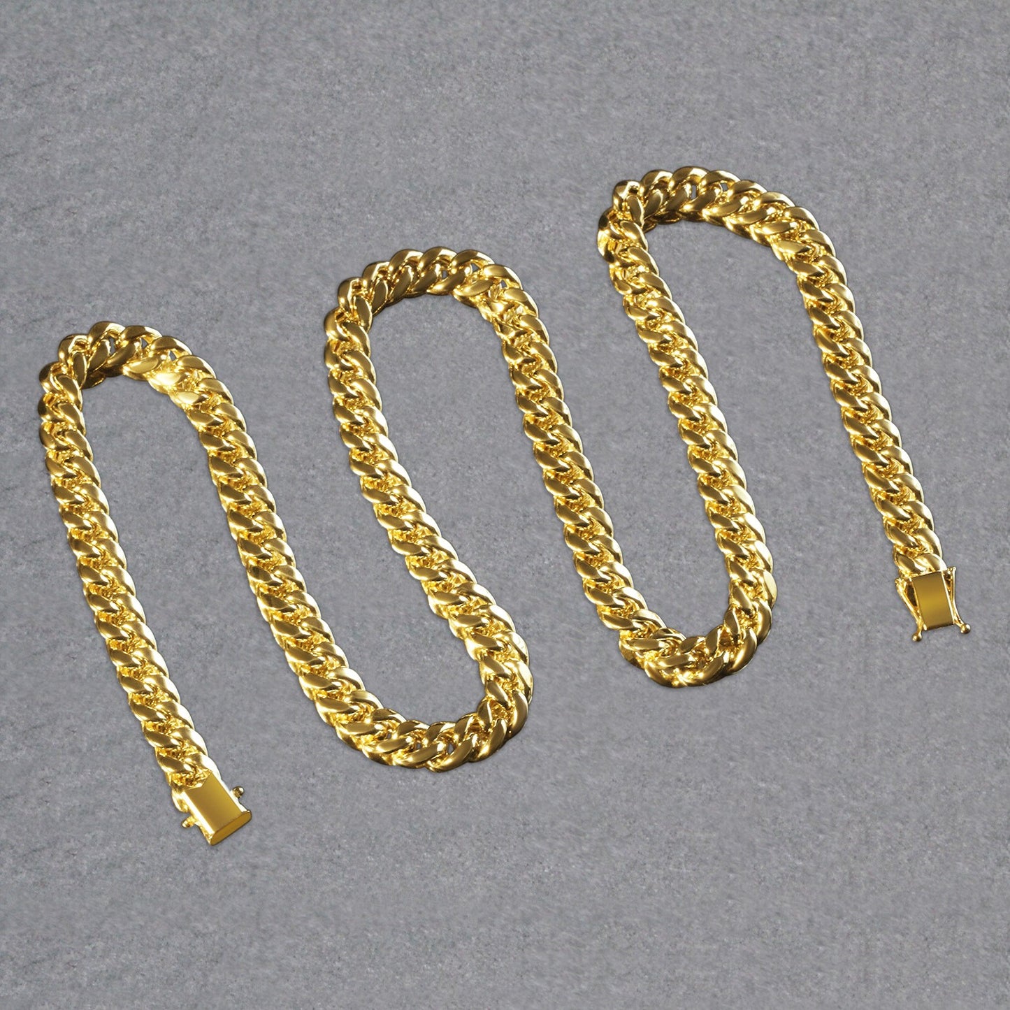 14k Yellow Gold Semi Solid Miami Cuban Chain (7.20 mm)