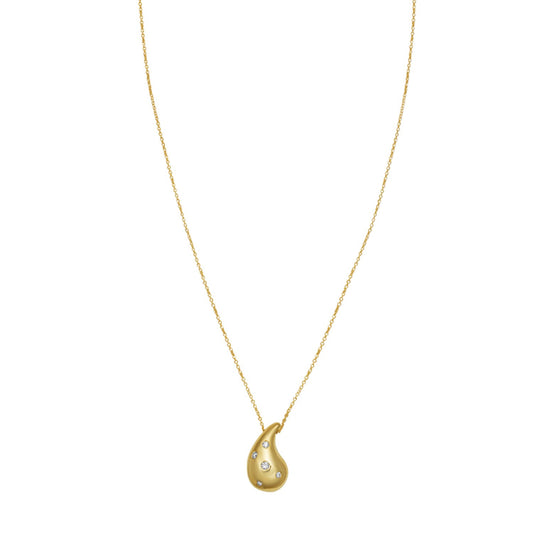 Stylish 14K Yellow Gold Paperclip Chain Necklace