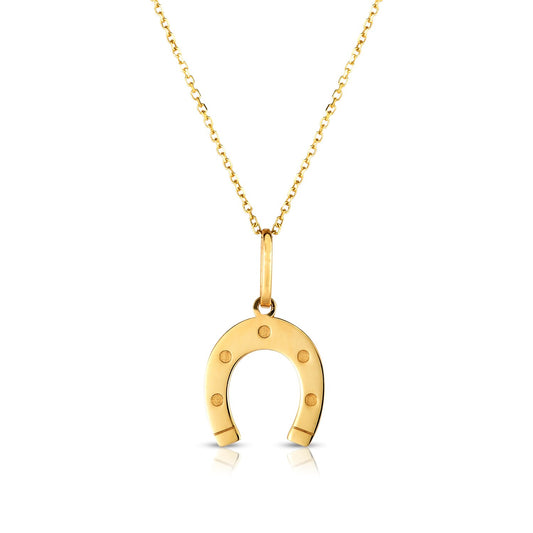 Horseshoe Necklace in 14K Yellow Gold