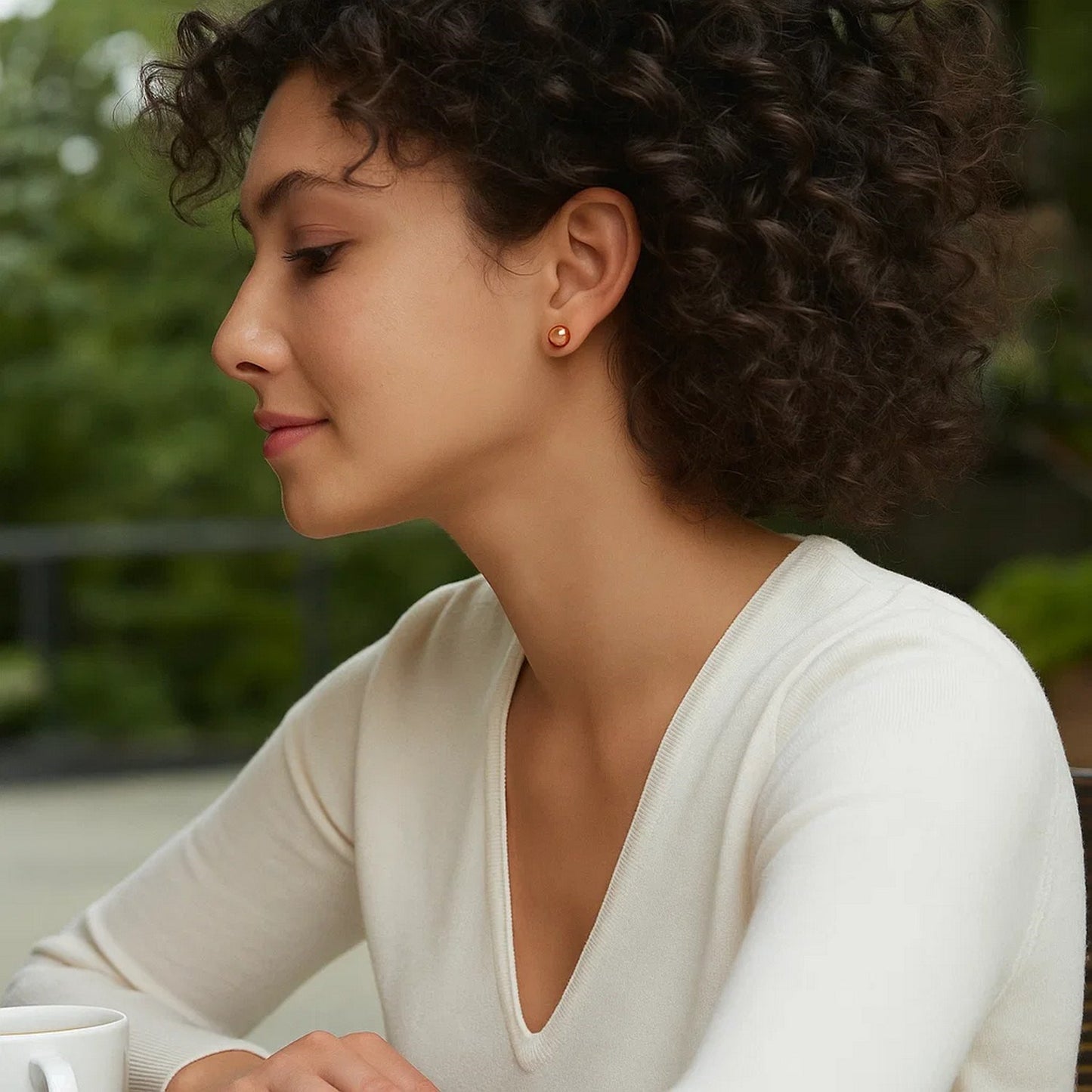 14k Rose Gold Round Stud Earrings (5mm)