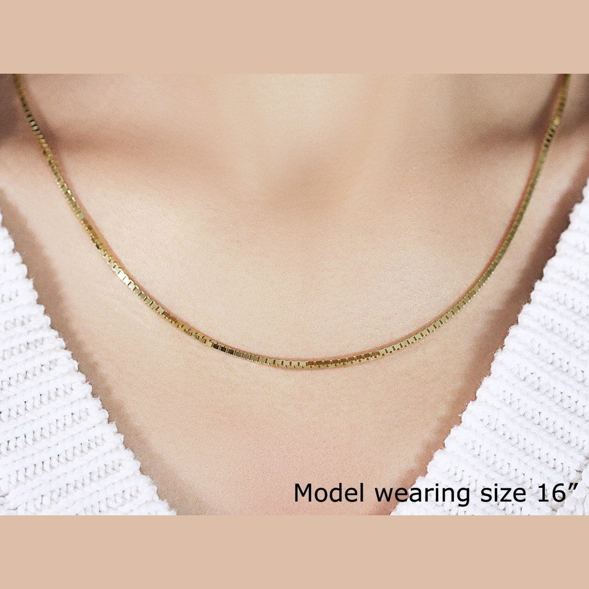 14k Yellow Gold Semi Solid Box Chain (1.80 mm)