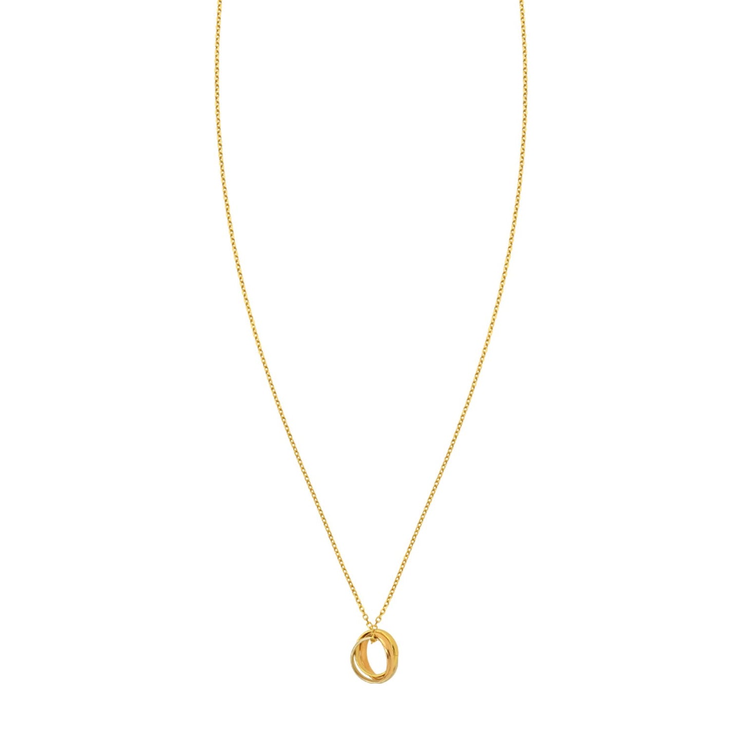 14K Tri Color Gold Trinity Chain Necklace