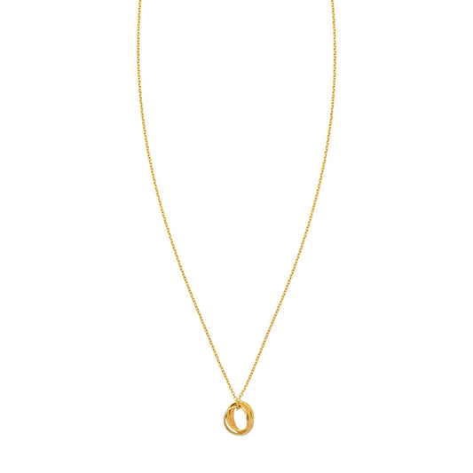 14K Tri Color Gold Trinity Chain Necklace