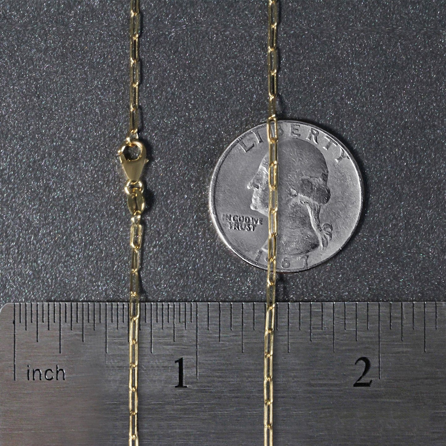 14K Yellow Gold Fine Paperclip Chain (1.50 mm)