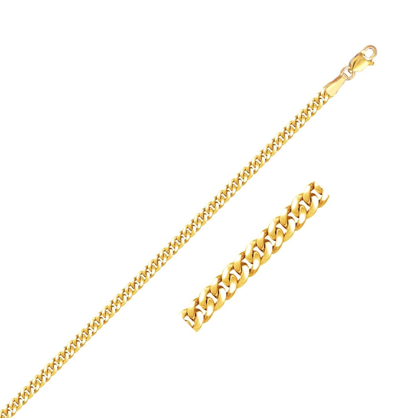 3.60mm 14K Yellow Gold Gourmette Chain