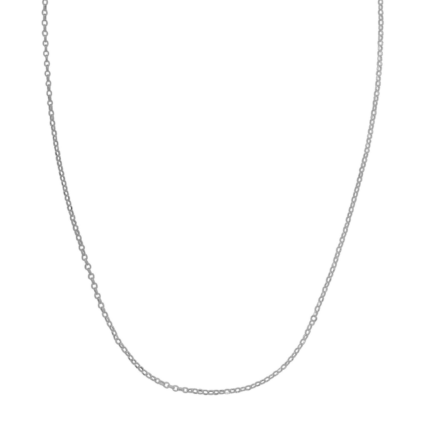 Double Extendable Cable Chain in 14k White Gold (1.40 mm)
