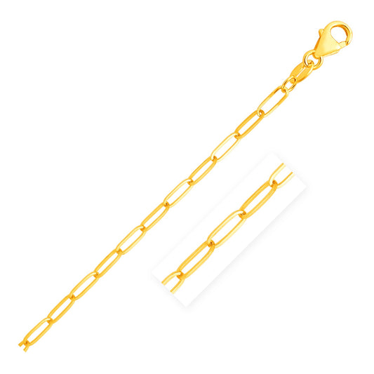 14K Yellow Gold Paperclip Bracelet (4.00 mm)