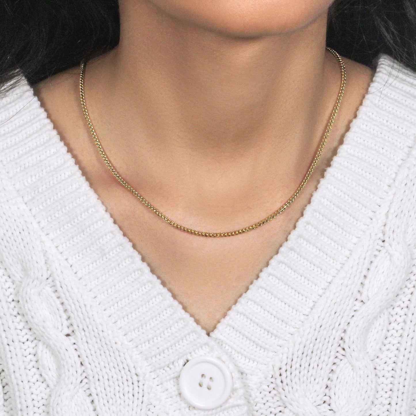 14k Yellow Solid Gold Diamond Cut Round Franco Chain (2.20 mm)