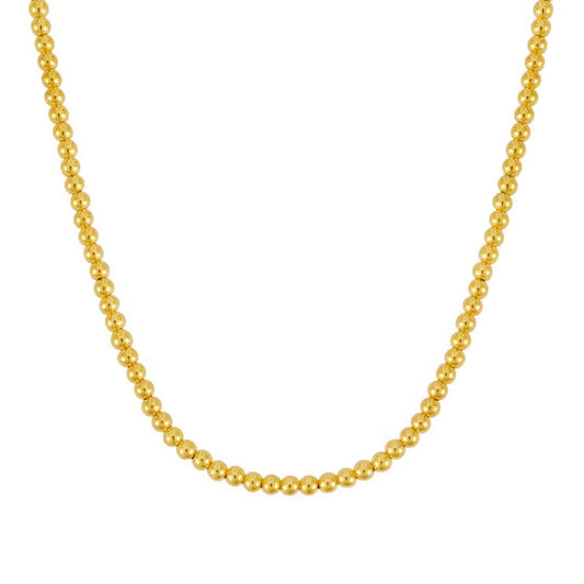 14k Yellow Gold Bead Chain Necklace(4mm)