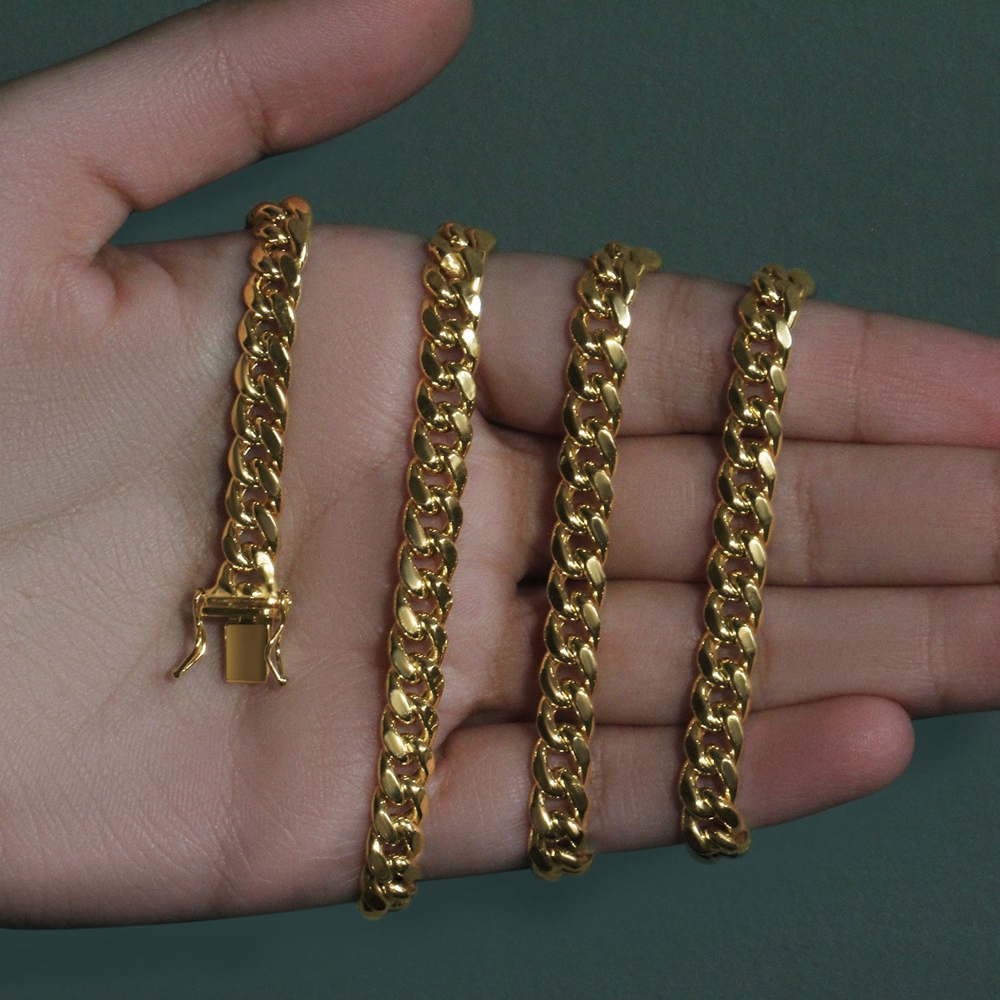 10k Yellow Gold Semi Solid Miami Cuban Chain (6.60 mm)