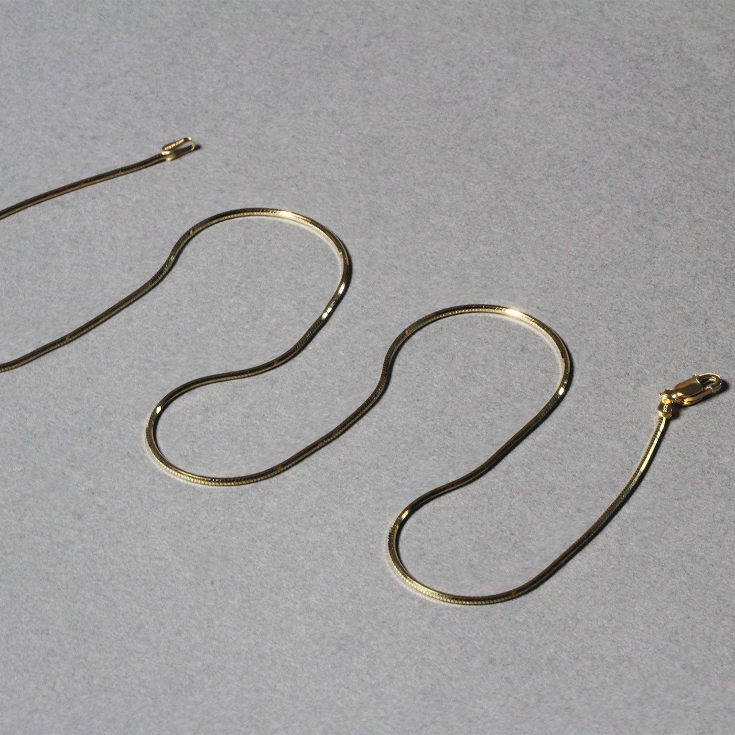 1.0mm 14K Yellow Gold Octagonal Shiny Snake Chain