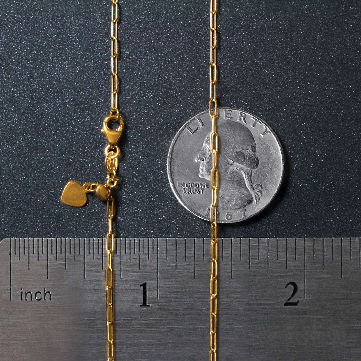 14k Yellow Gold Adjustable Paperclip Chain (1.50 mm)