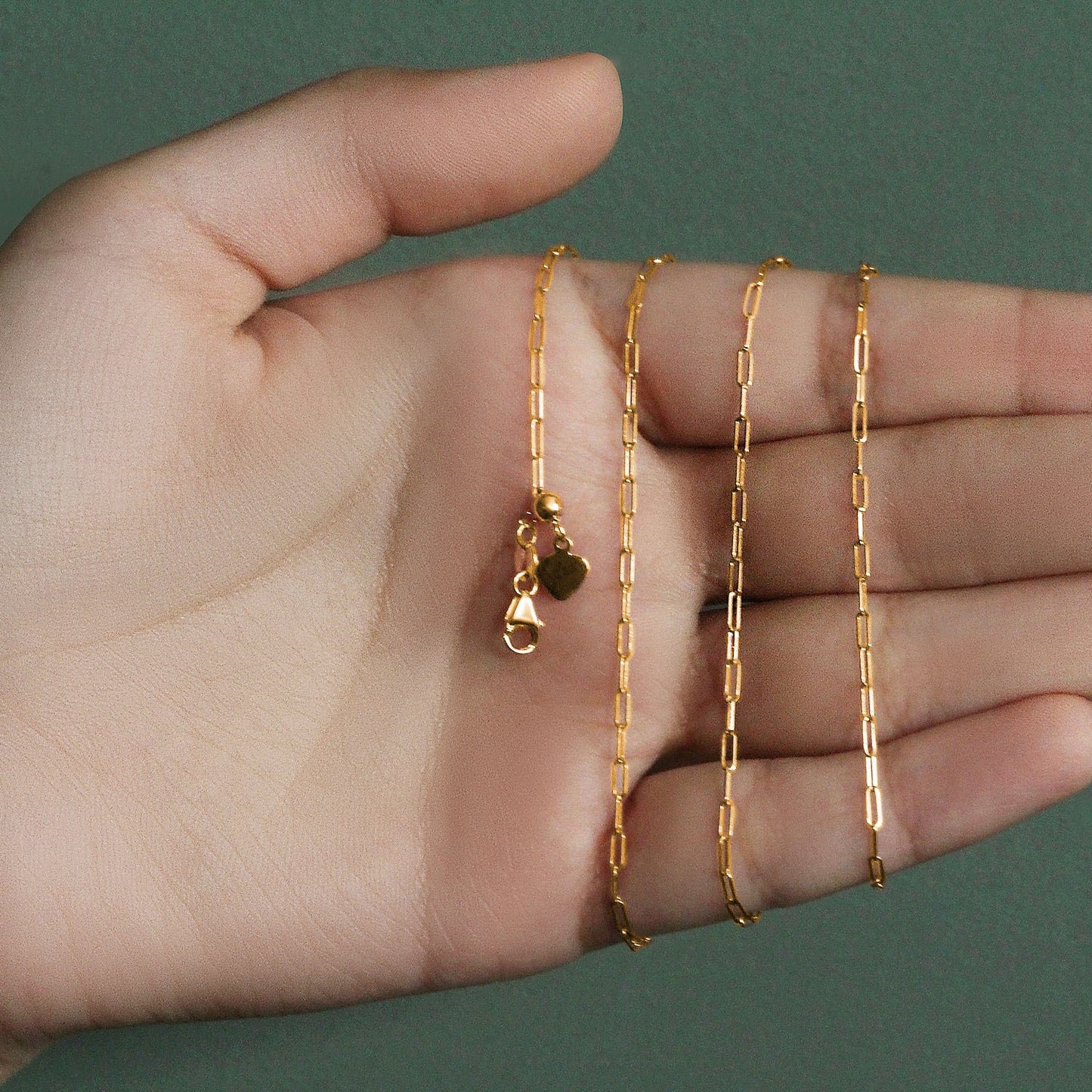 14k Yellow Gold Adjustable Paperclip Chain (1.50 mm)