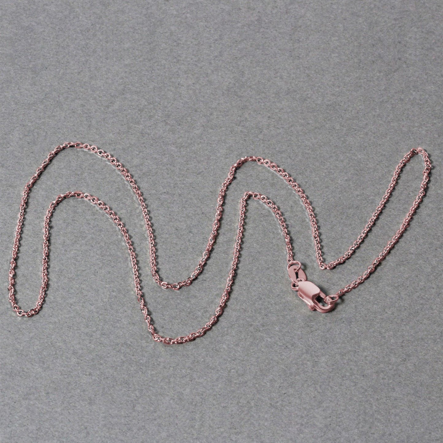 14k Rose Gold Diamond Cut Cable Link Chain (1.10 mm)
