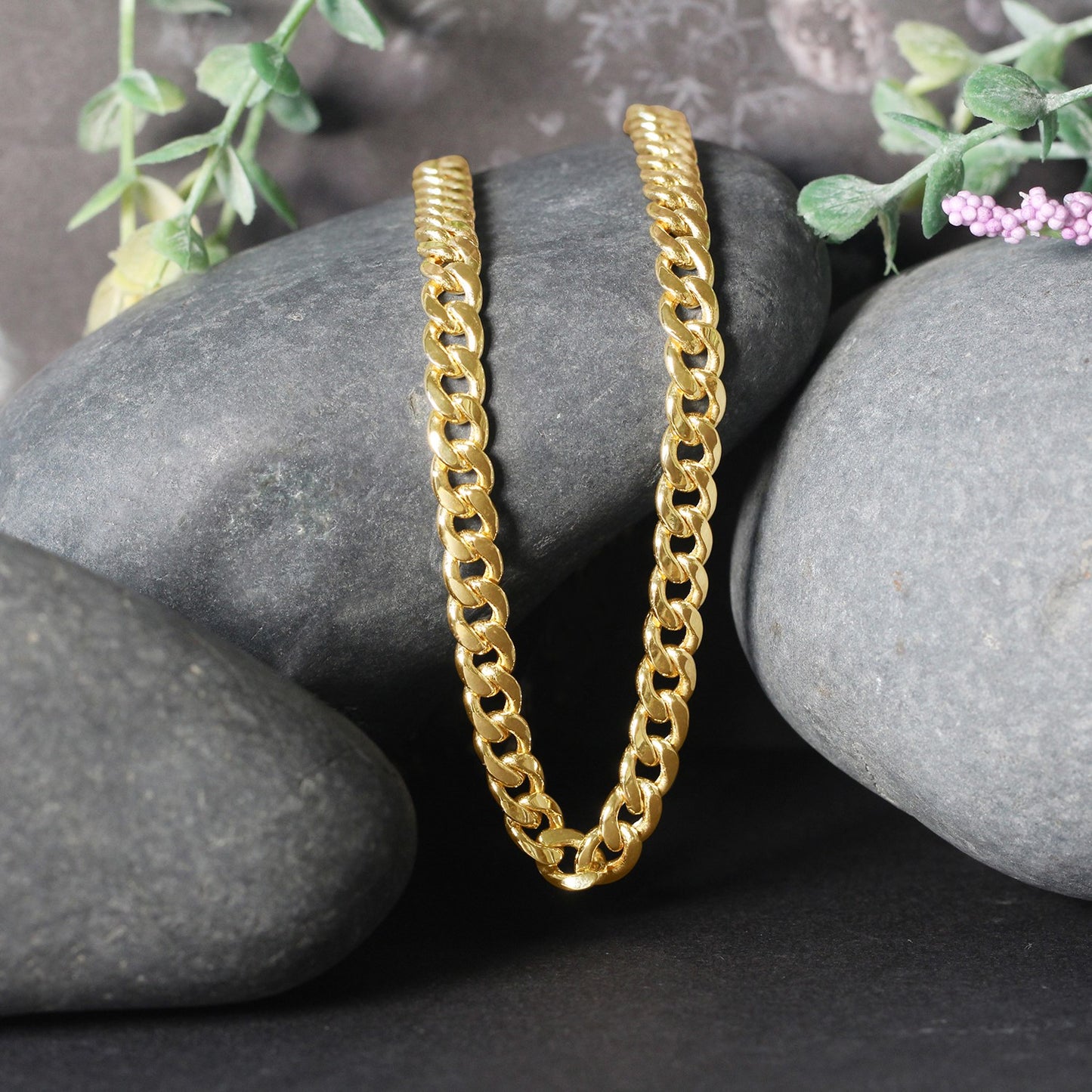 14k Yellow Gold Miami Cuban Semi Solid Chain (5.50 mm)