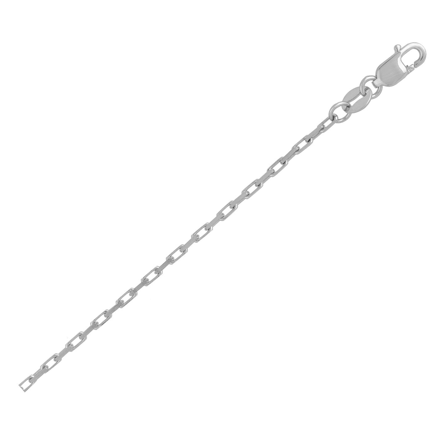 14k White Gold French Cable Chain (1.30 mm)