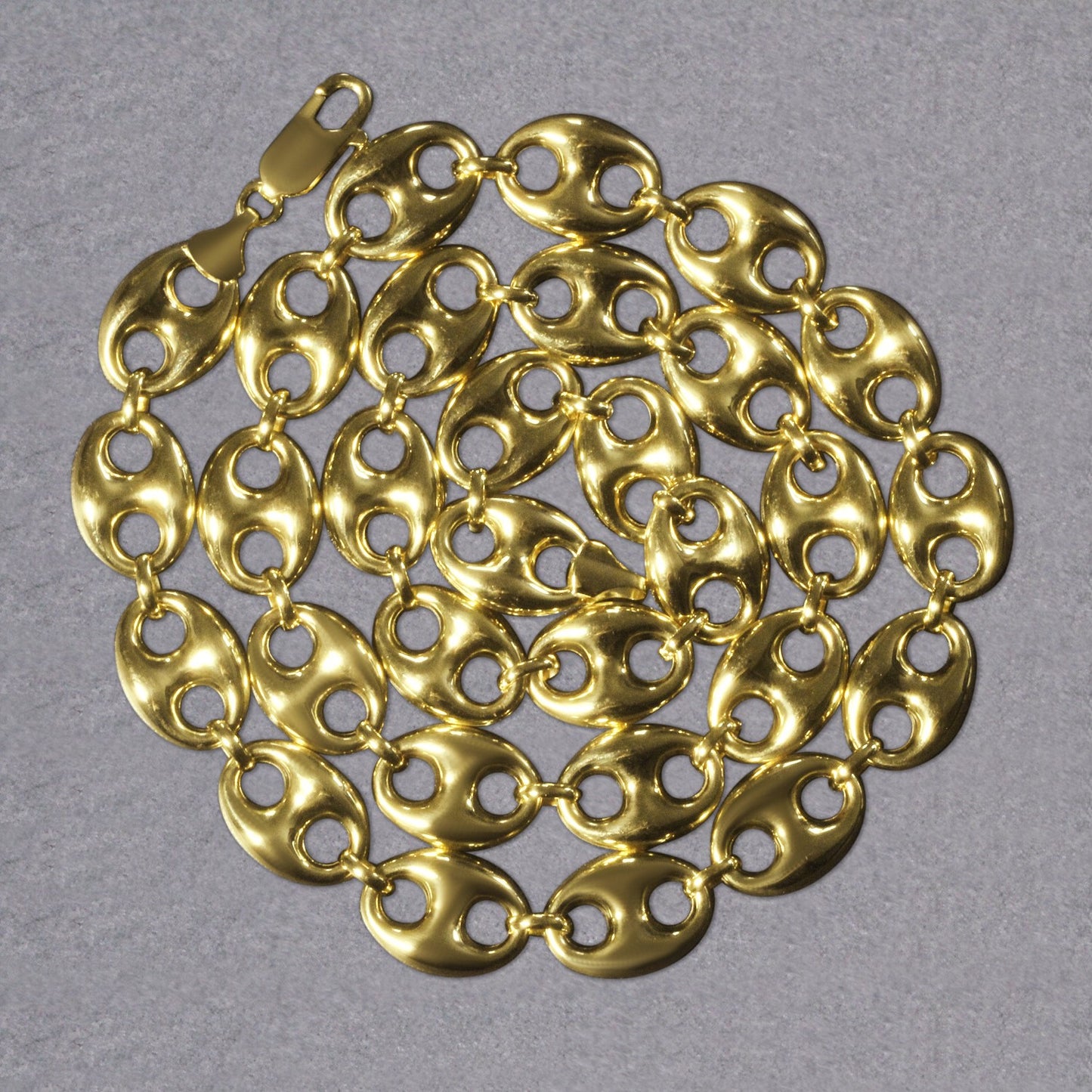 14k Yellow Gold Puffed Mariner Link Chain (11.00 mm)