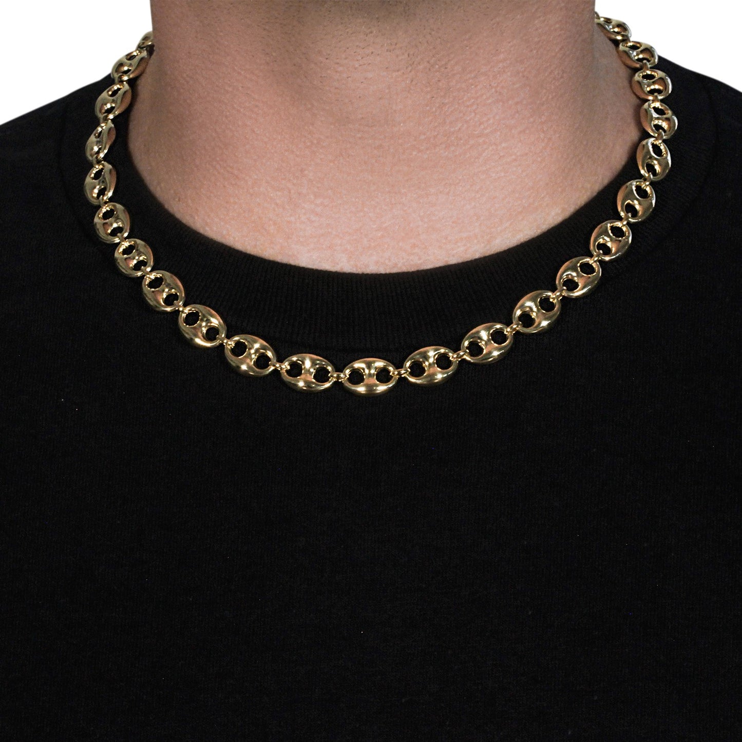 14k Yellow Gold Puffed Mariner Link Chain (11.00 mm)