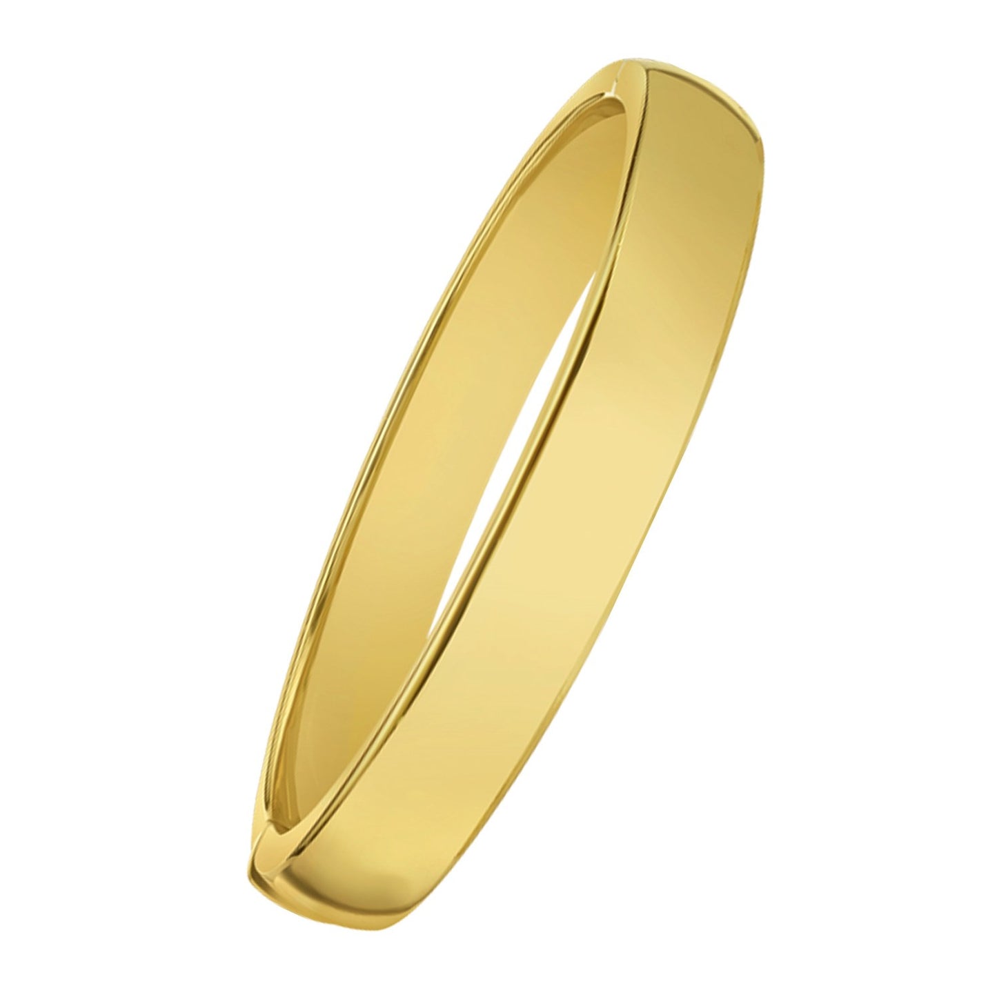 14K Yellow Gold Classic Polished Bangle (10.00 mm)