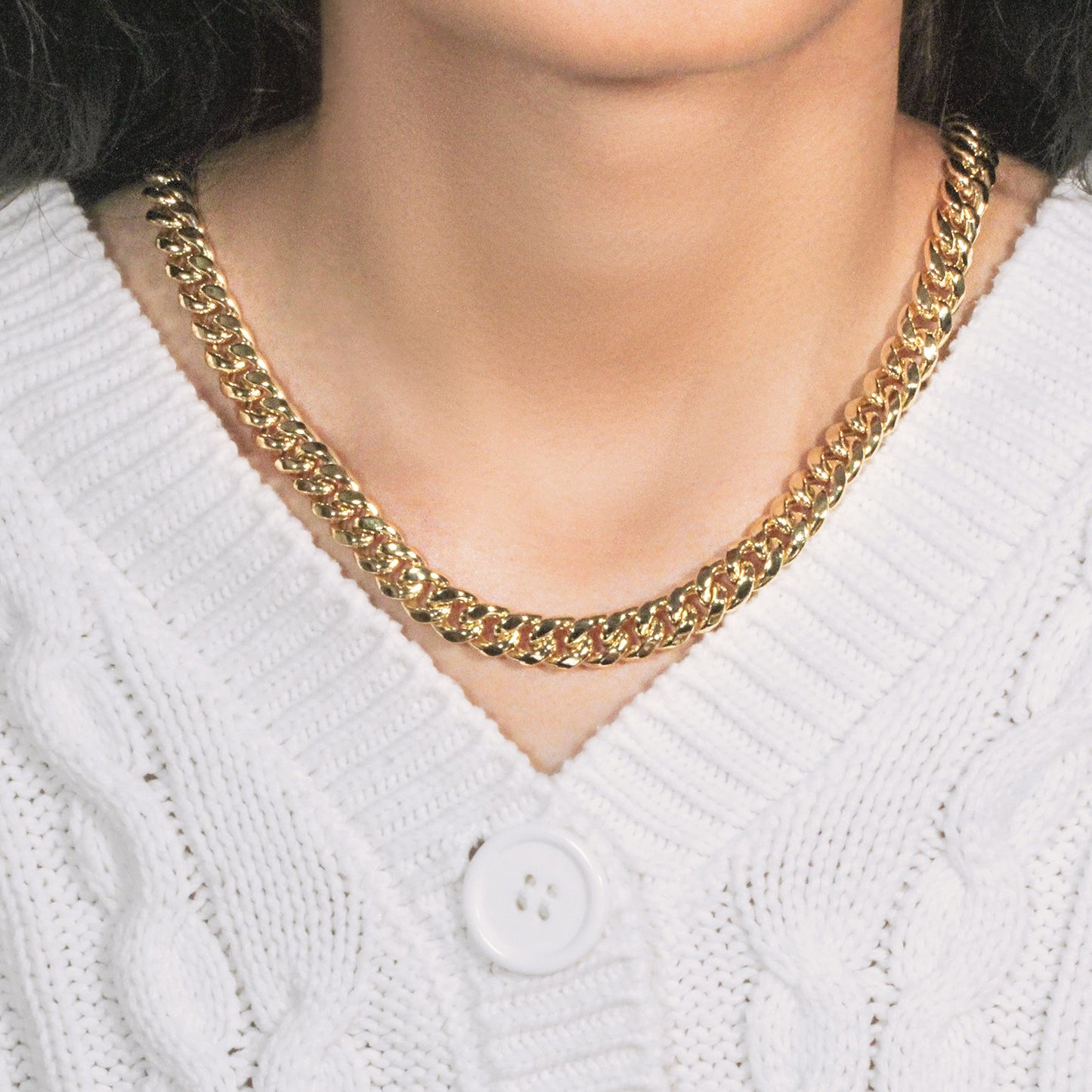 14k Yellow Gold Semi Solid Miami Cuban Chain (9.10 mm)