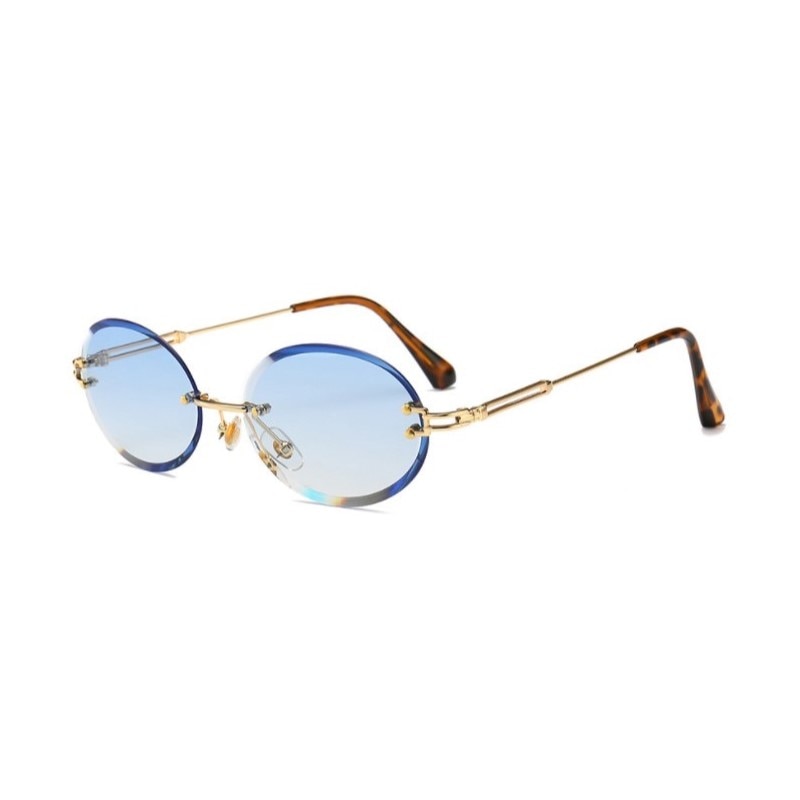 Luxury Rimless Steampunk Men Sunglasses