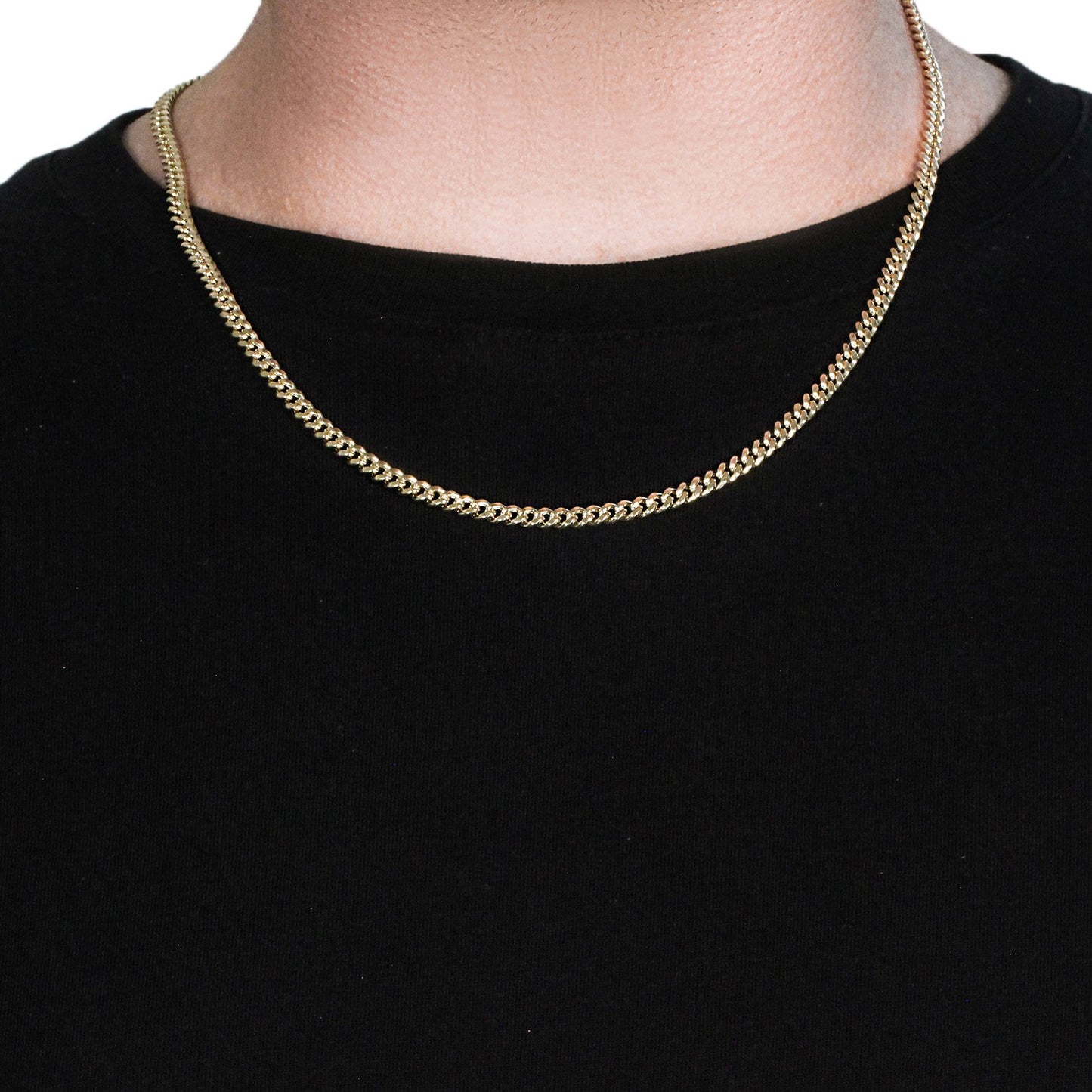 14k Yellow Gold Semi Solid Miami Cuban Chain (4.50 mm)