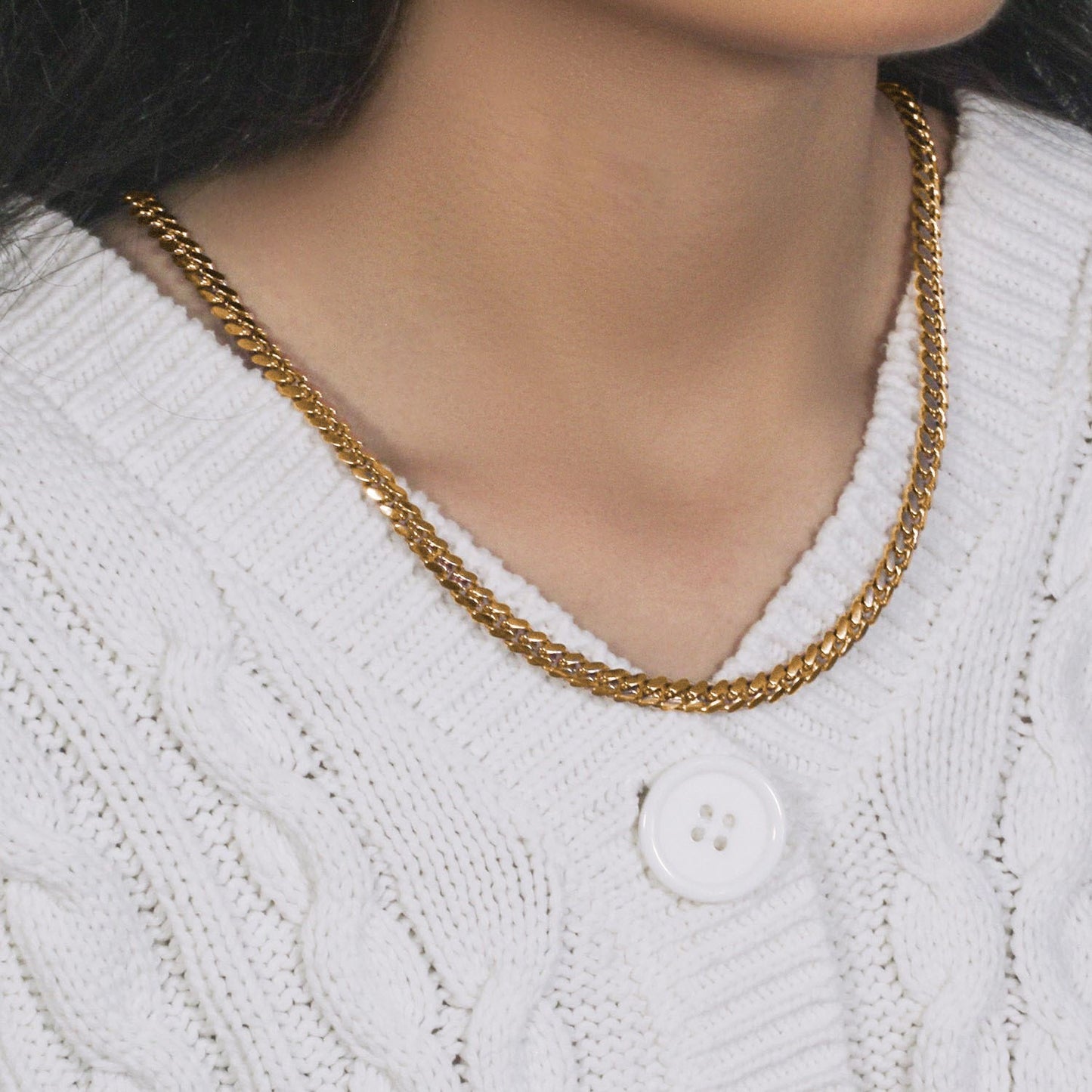 14k Yellow Gold Classic Miami Cuban Solid Chain (6.10 mm)