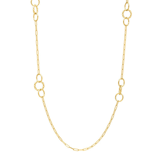 Twistted Link Necklace in 14K Yellow Gold