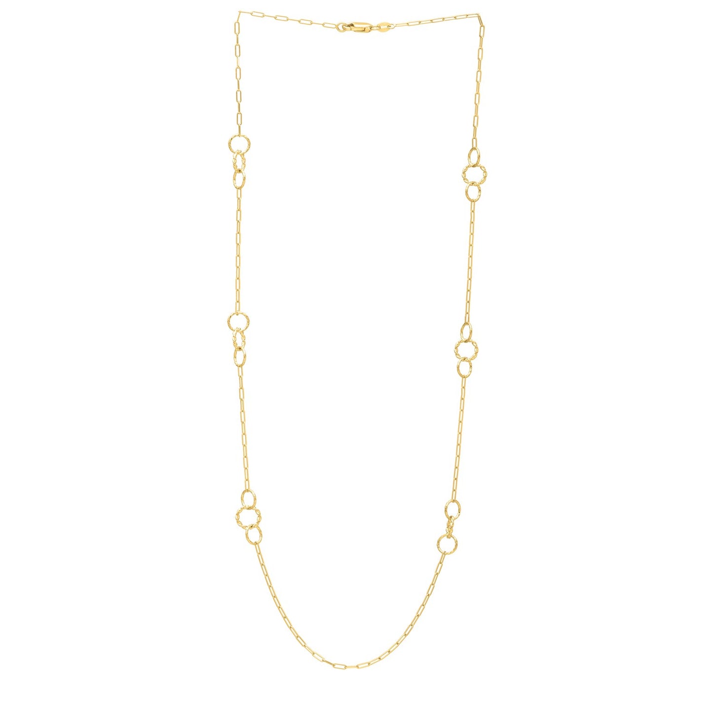 Twistted Link Necklace in 14K Yellow Gold
