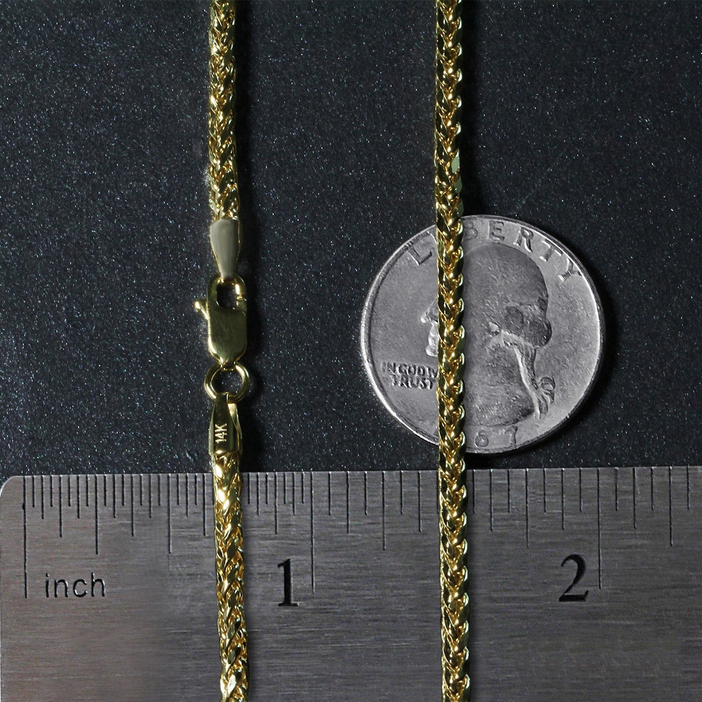 14k Yellow Gold Lite Diamond Cut Round Franco Chain (2.70 mm)