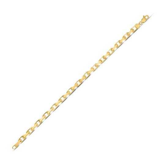 14k Yellow Gold French Cable Chain Bracelet (4.80 mm)