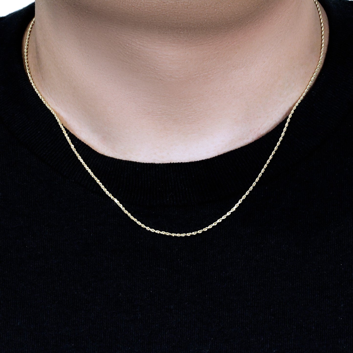 10k Yellow Gold Solid Diamond Cut Rope Chain (1.40 mm)